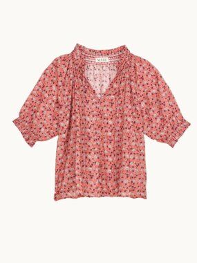 M.A.B.E. Darla Print Long Sleeve Top, size small